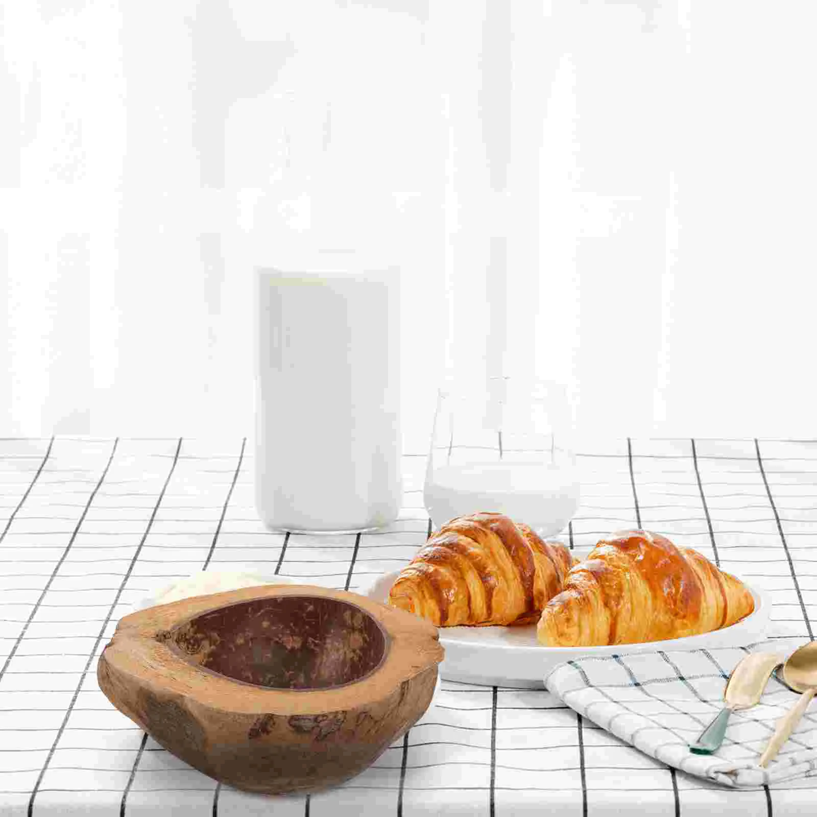 Soup Bowl Natural Coconut Shell Scented Cup Hainan Old Dried Fruit Plate Banquet Bowls Products for Food