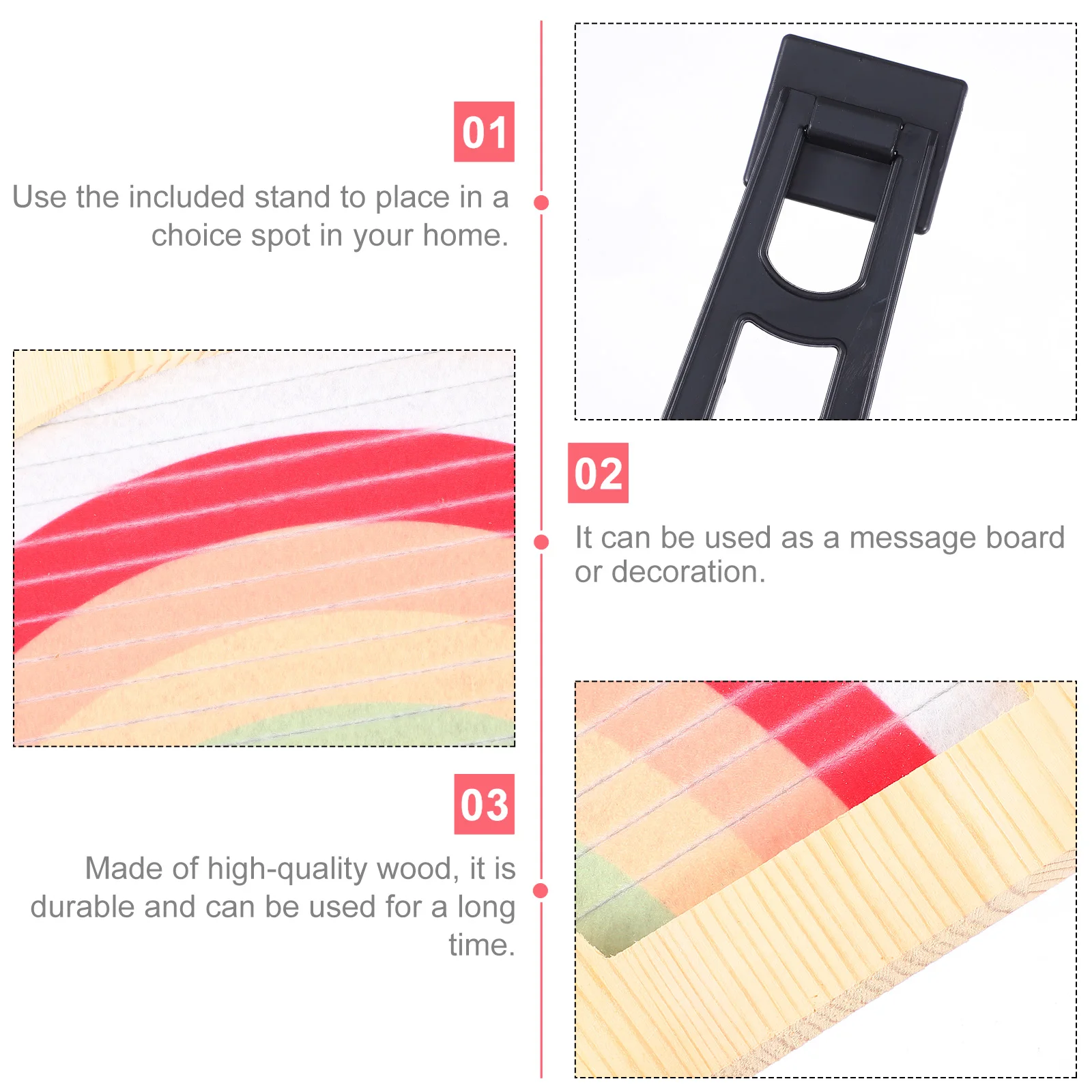 

Rainbow Alphabet Board Message Decor Notice Felt DIY Letter Boards Plastic Frame