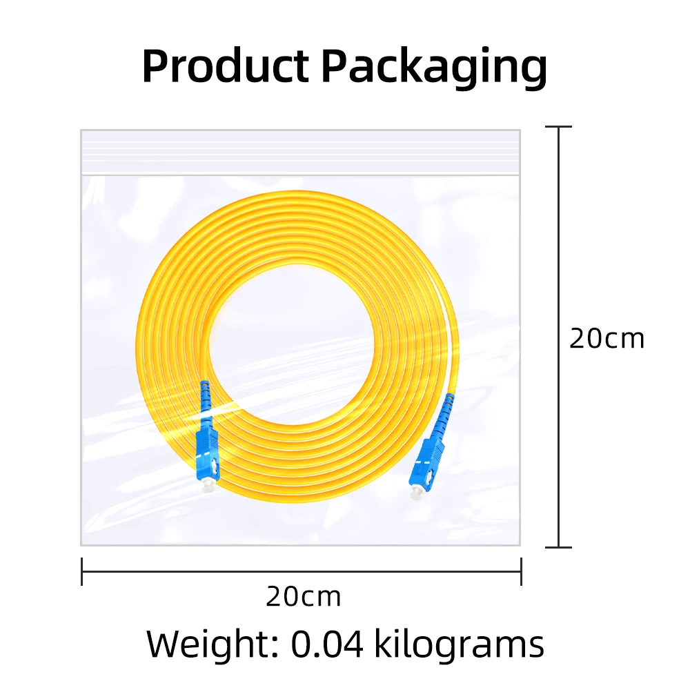 SAIVXIAN SC UPC Fiber Optical Patch Cable Single mode  OD2.0/3.0mm LSZH OS2 Fiber Optic Cord 1m/5m/10/15m/30m