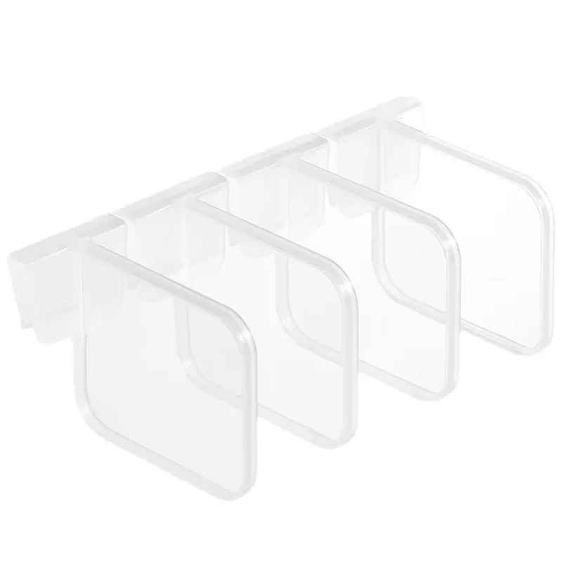 4-24pcs Multifunctional Refrigerator Divider Organizing Adjustable Snap-On Lattice Bracket Clip Organizing Refrigerator  Clip