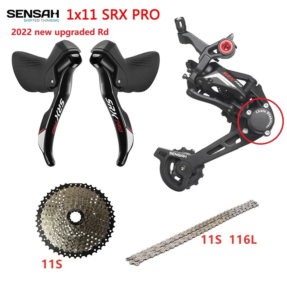 Sensah srx pro-ギアセット,11スピード,1x11ギア,ディレイラー,r/l