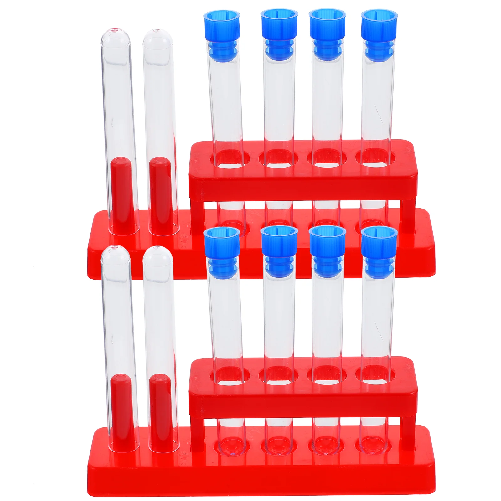 

Childrens Storage Frame Test Tube Kit Rack with Cover Testing Sample Tubes Model Kits