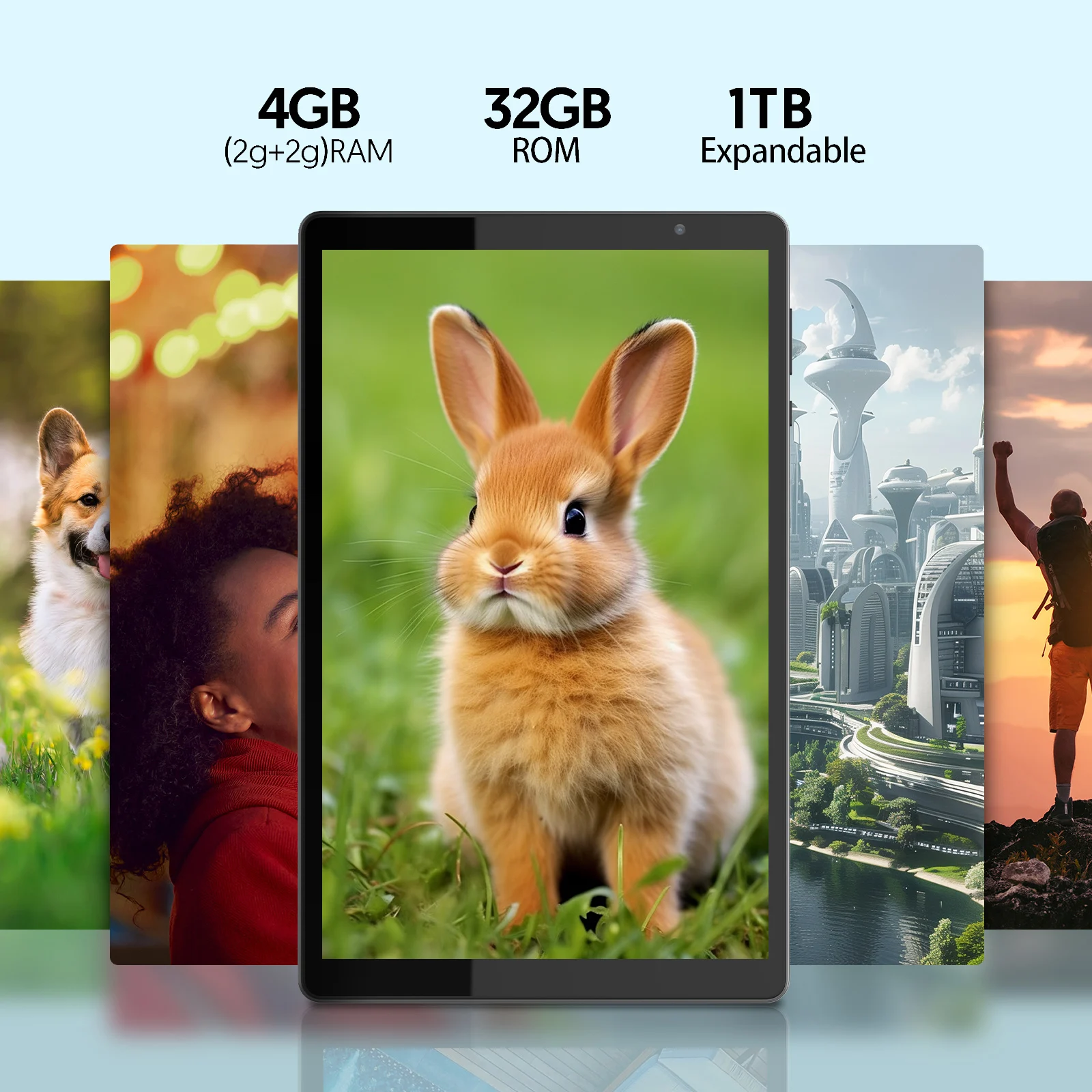 แท็บเล็ต Android, หน้าจอขนาดใหญ่ 10 นิ้ว, โปรเซสเซอร์ quad-core, RAM 4(2+2) GB, ROM 32GB, หน้าจอ 1280 * 800 HD IPS, แบตเตอรี่ 6000mAh