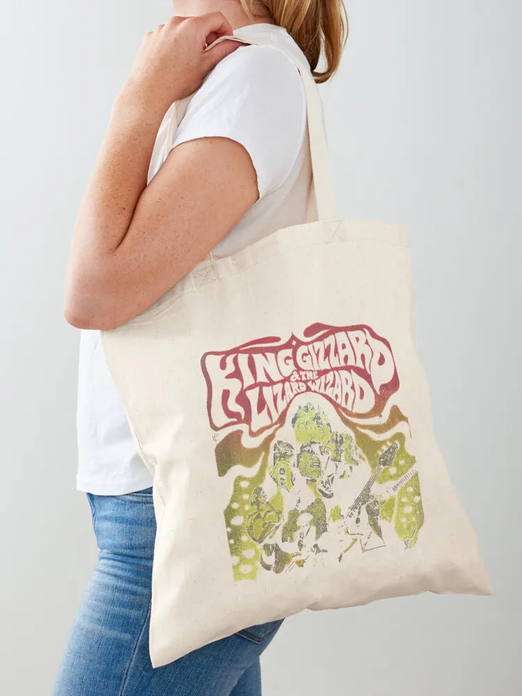 

king gizzard and lizard wizard Tote Bag Women's beach bags Eco bag shopping trolley bag Lady