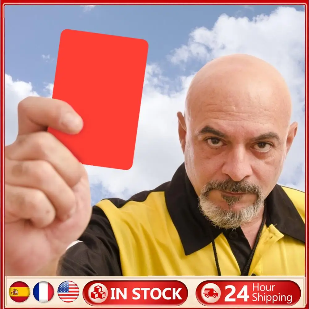 

Красная карта, многофункциональные 3,2x4,3 дюйма, красные желтые карточки футбольного судьи для тренировочного судьи футбольного матча