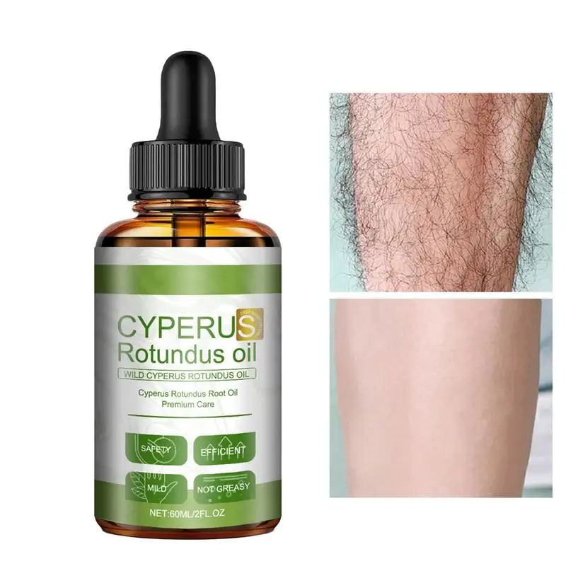 Cyperus Rotundus Olie 60ml Natuurlijke Cipresolie Vermindert de haargroei van het hele lichaam Hydraterende stimulatorolie voor ontharing