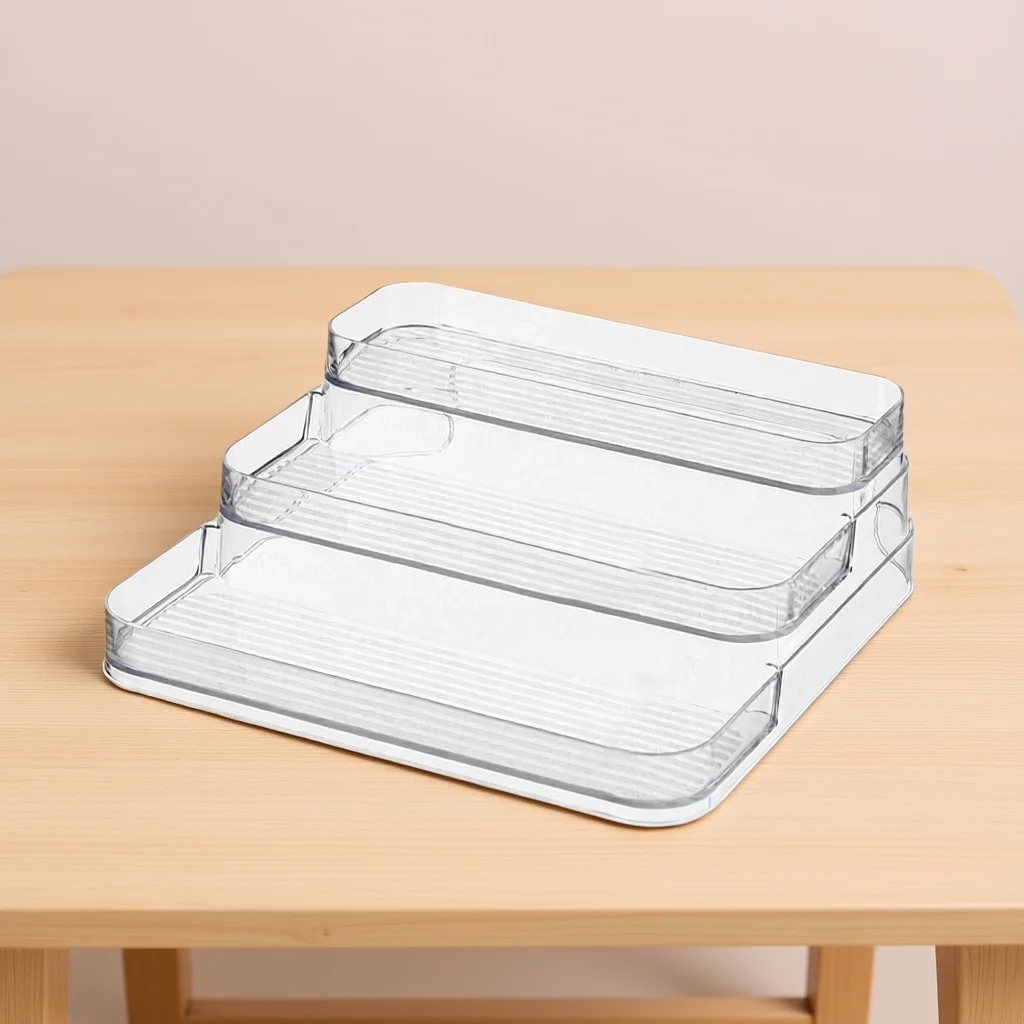 

3-Tier Transparent Spice Rack Kitchen Organizer Seasoning Holder Spice Bottle Organizer Cabinet Storage Rack Skincare Holder