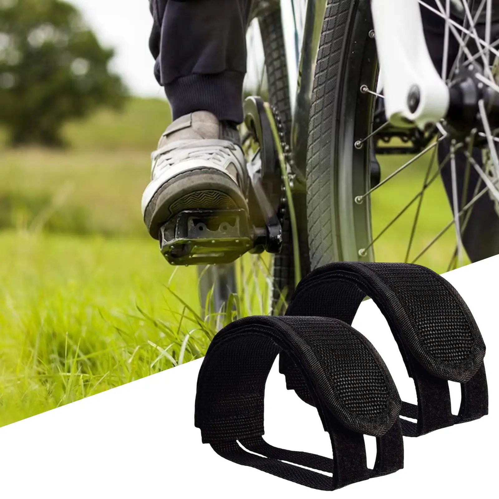 Multifunction Bike Pedal Band Easy to Use Elastic Strap Non Slip Replacement Toe Clips Straps Toe Straps for Bike Gym