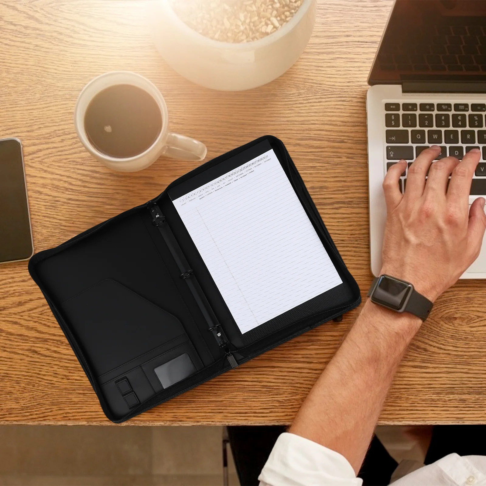 

1Pcs Business File Folder Premium Wear-Resistant Document Organizer for Office Study A4 Paper Folder Storage Solution