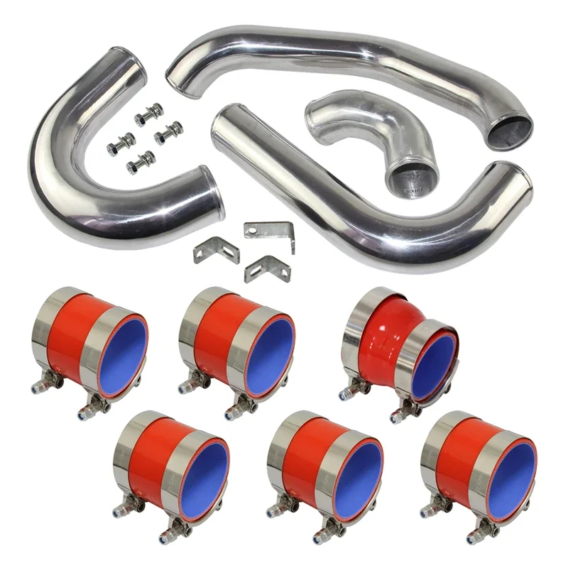 For Toyota Front Mount Intercooler Piping Hose Kit Chaser MARK II JZX110 1JZ-GTE 2.5L Torbo Engine 2000-2004 Aluminum