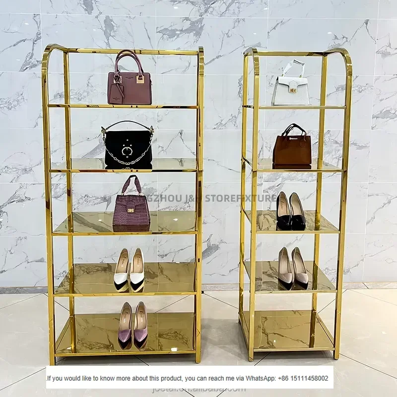 Commercial Shoe Display Rack Retail Boutique Organizer Store Closet Hallway Entryway Free Standing Shoe Rack