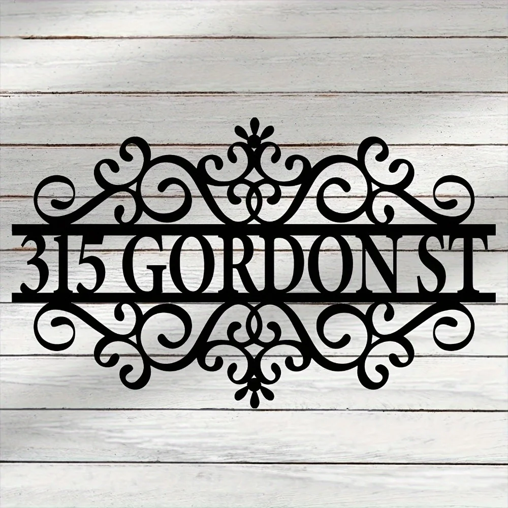 Distinct Tailored Metal Sign with Custom - Made Pattern Outline Ideal for Garden Door Party Outdoor Ironwork Holiday Present