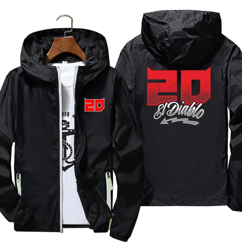 Fabio Quartararo Men's Ultra Light Hooded Jacket Thin Windbreaker Reflective Skin Coat Casual Jackets S-7XL