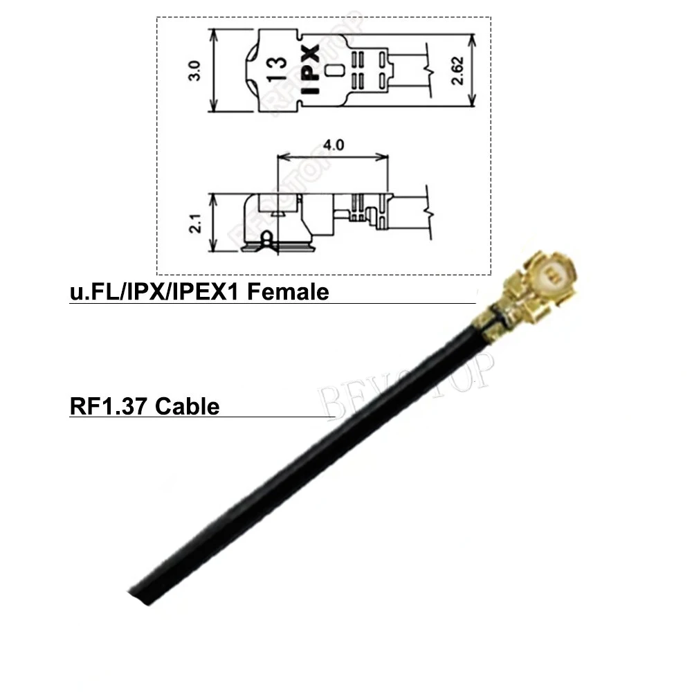 100 Pz/lotto Singolo Estremità U.fl IPX IPEX1 Femmina a Saldare Cavo Open End RF1.37 Treccia per WIFI 3G 4G 5G Antenna Cavo di Prolunga Jum