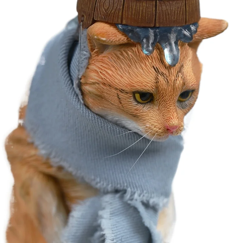 Bathhouse Meow Master model, rubbing bath cat bath bucket animal peripheral tide play ornament desktop figure