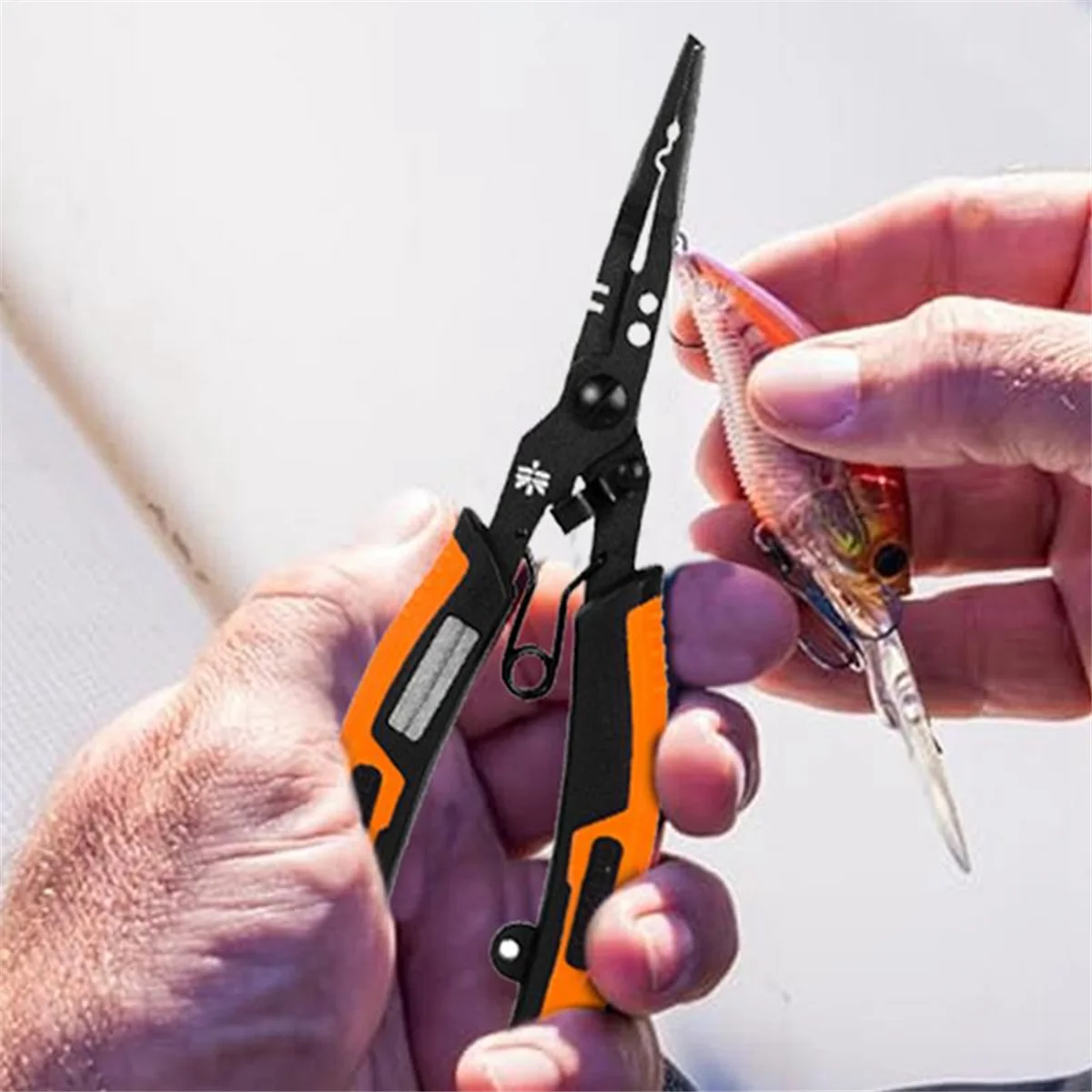 

Рыболовные плоскогубцы ABNJ с точилкой для крючков, плоскогубцы для рыболовных разъемных колец, плоскогубцы для рыболовных приманок, безопасные рыболовные плоскогубцы для ловли нахлыстом