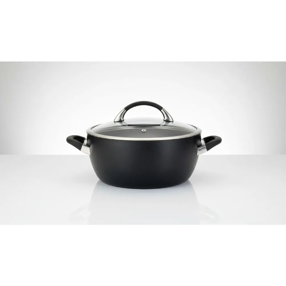 

Premium 5.5 Quart Nonstick Casserole Dish with Lid - Induction Safe, Oven & Dishwasher Friendly
