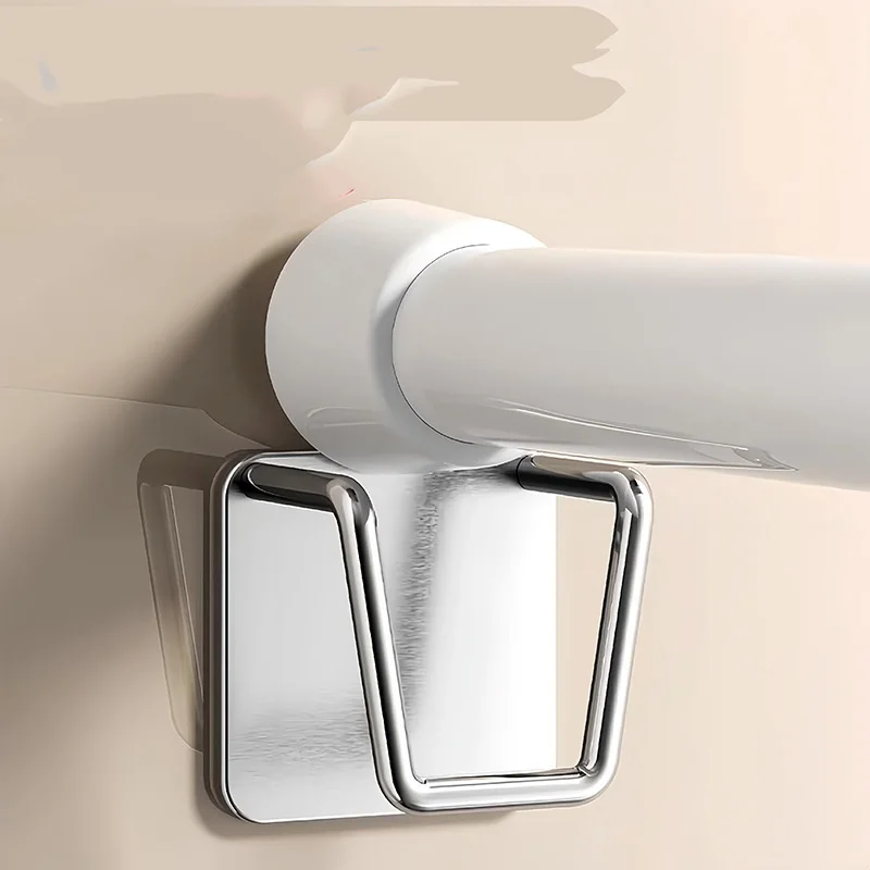 Telescopic rod mounting bracket, hole-free bracket, door curtain rod hanging clamp, hook, horizontal rod bracket, wall-adhesive