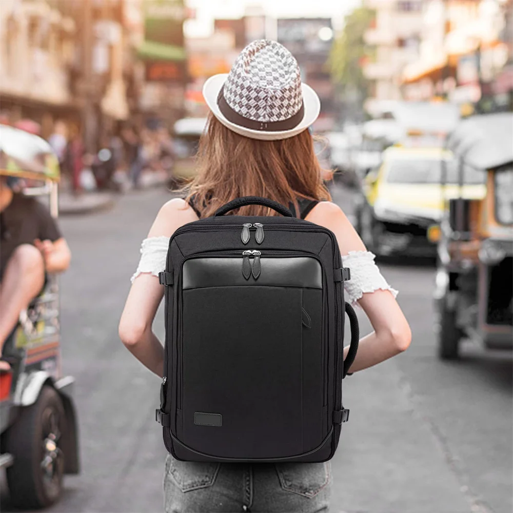 Nesitu 40 L Large Capacity A4 14 15.6 16 17 inch Laptop Men Women Backpack Duffle School Travel Bag Grey Black M004