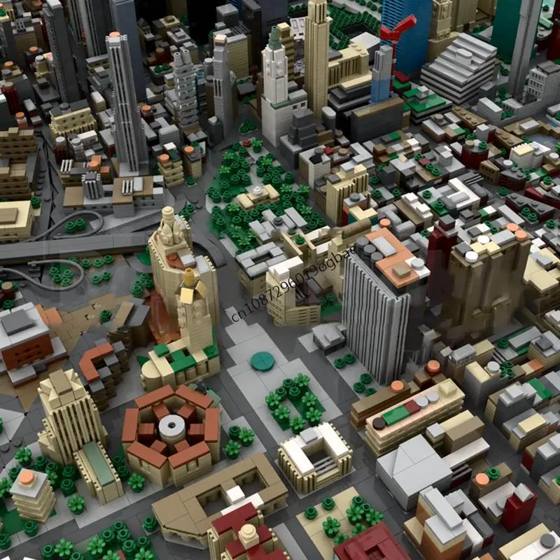 60958 قطعة مدينة الساخن بيع عرض الشارع Moc مدينة نيويورك السفلى مانهاتن نموذج لتقوم بها بنفسك الأفكار الإبداعية لعب اطفال التجمع لغز هدية #3