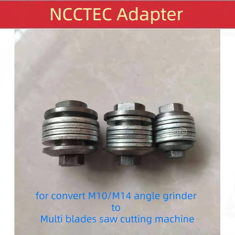 M10 M14 Adapter Connector for Convert Change Diamond Angle Grinder into a Multi Blades Slotting Grooving Saw Cutting Machine