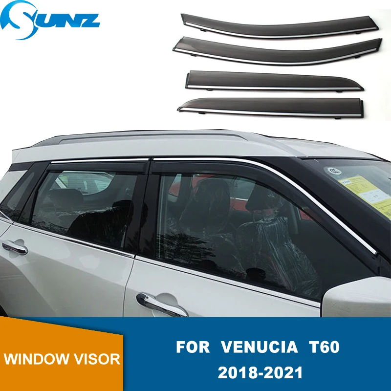 

Side Window Deflectors For Venucia T60 2018 2019 2020 2021 Plastic Window Visor Vent Shades Sun Rain Deflector Guard SUNZ