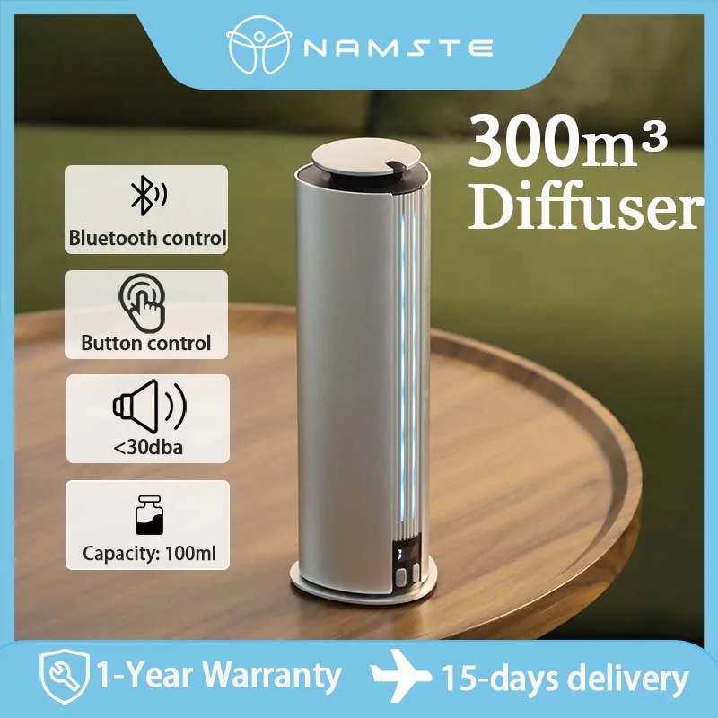 

NAMSTE 300m³ Rechargeable Small Machine Aromatherapy Machine Home Perfume Diffuser Home Diffuser Scent Covering Night Light Mode