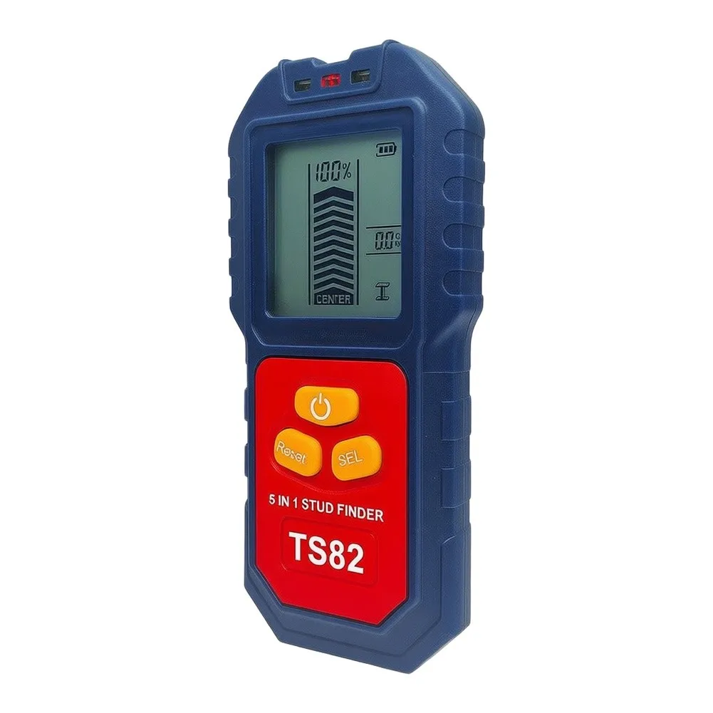 TS82 5-in-1 Wall Scanner for Construction and Home Repair Detects Targets in Walls with Visual and Audio Alerts