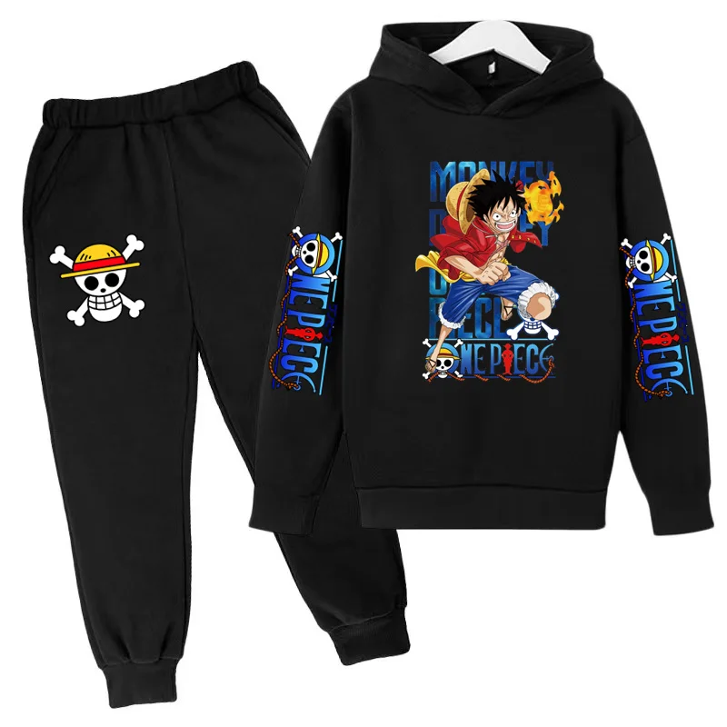 

2024 Autumn/Winter Children's Hoodie Sports Wear Suitable for 3-14 Tops + Trousers Casual Cartoon Pattern Sweatshirt Pullover