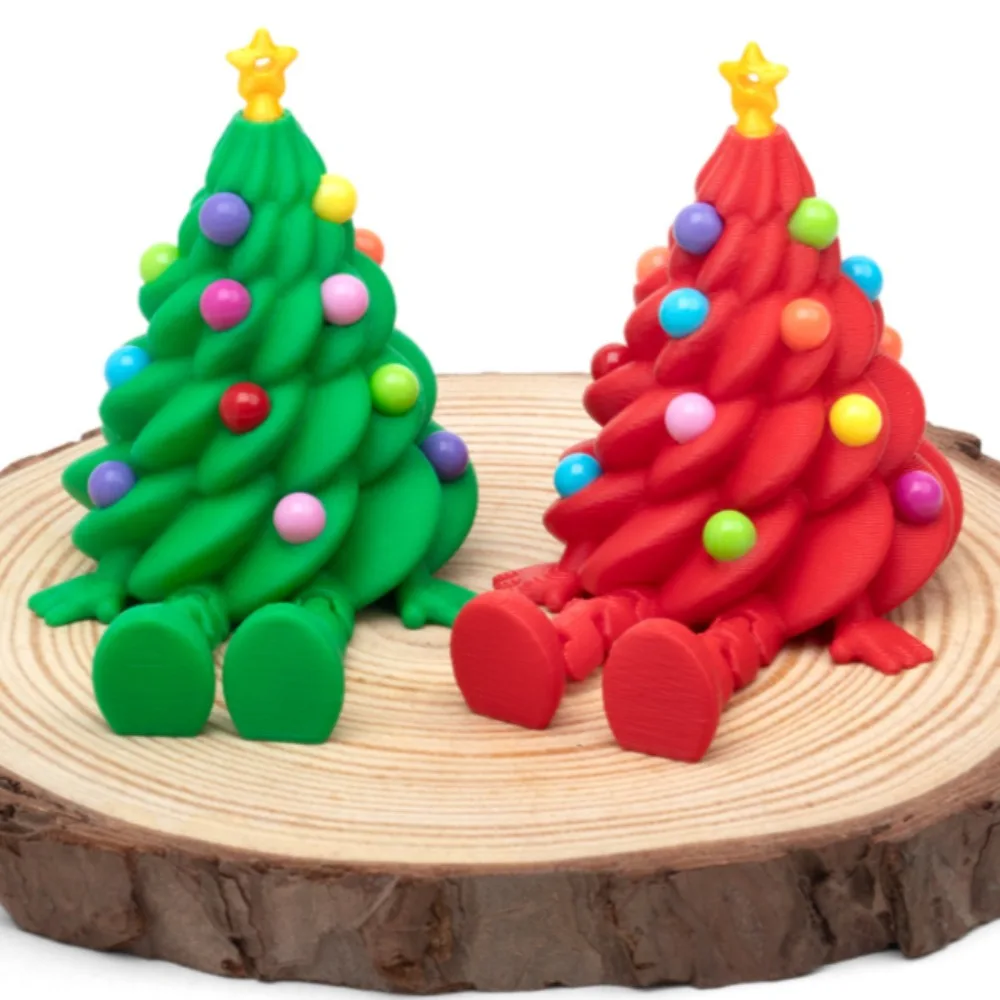 3D Printed Christmas Tree Figures Multi-joint Movable Xmas Decoration Navidad Home Accessories Kids Gifts Living Room Decoration