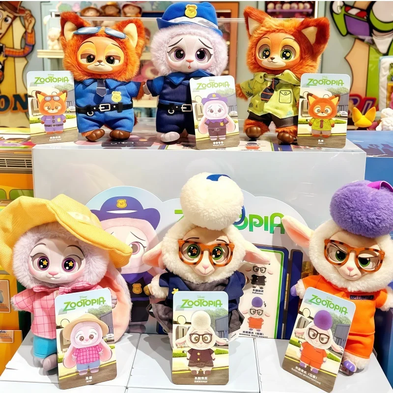 

Hot Genuine Zootopia Vinyl Series Blind Box Cute Cartoon Character Vinyl Plush Bag Pendant Toy Doll Mystery Box Trendy Toys Gift