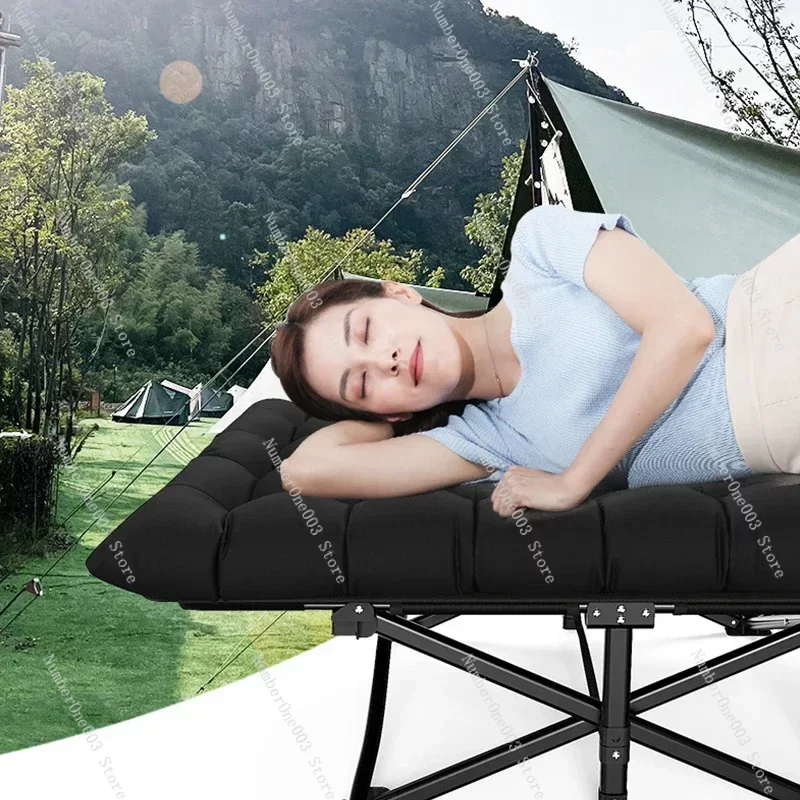 Ultralight Aluminum Alloy Camping Bed, Outdoor Folding Bed, High and Low, Dual-Use Travel, Hiking Lightweight Sleeping Bed