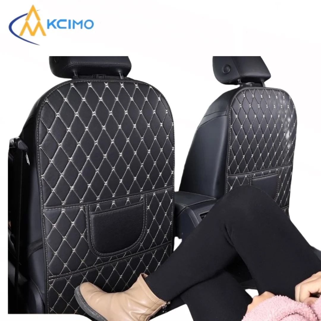 Child Car Seat Kick Pad - PU Leather Back Seat Protector  Prevents Stains & Keeps Rear Seats Safe & Secure