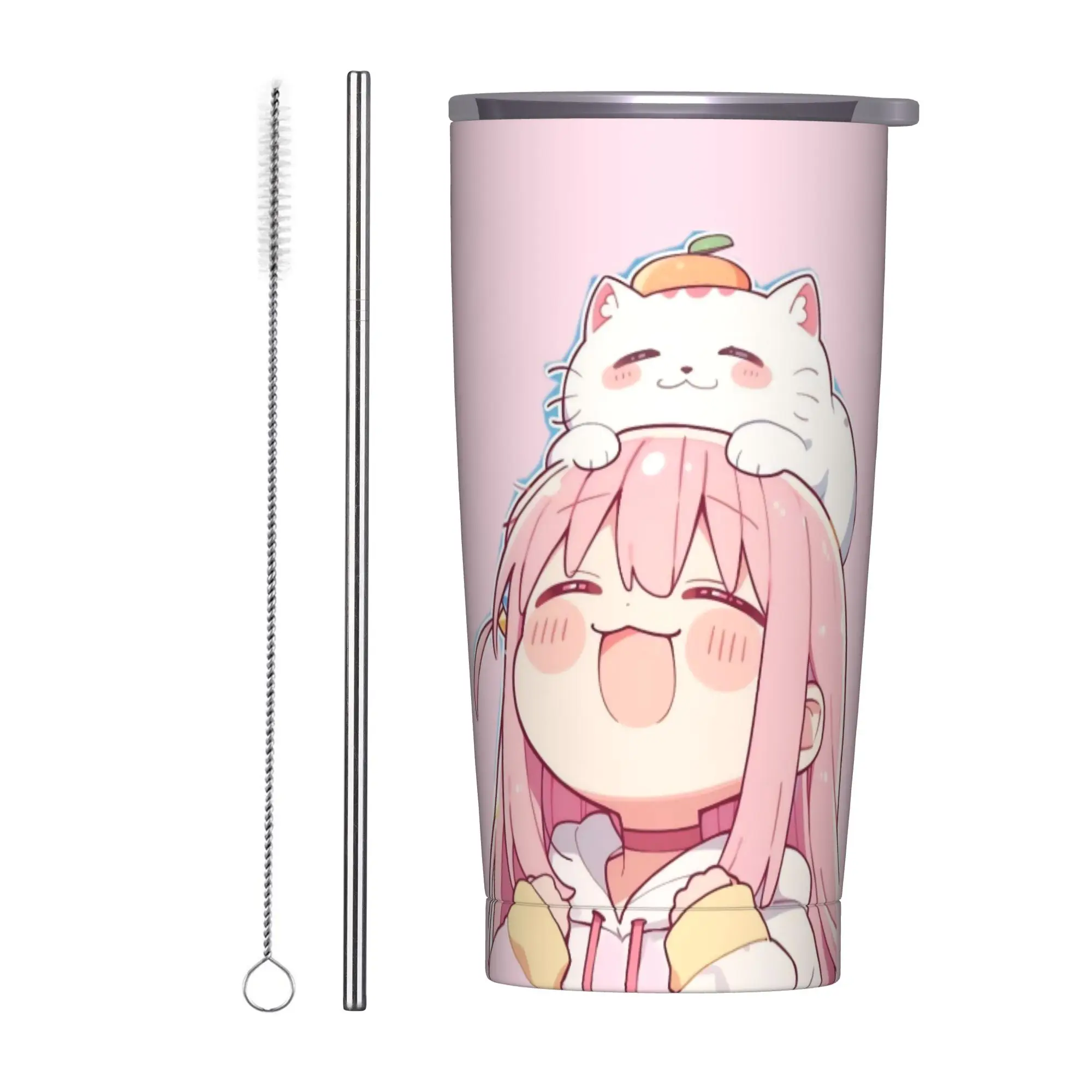 Trickcal C-Chibi Go Games Tumbler Vacuum Insulated  Thermal Cup Stainless Steel Double Wall Mugs Water Bottle 20oz
