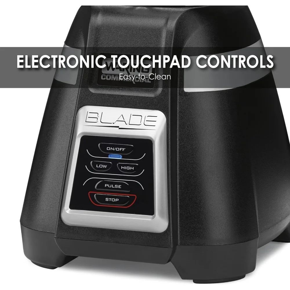 Licuadora comercial BB320 Blade 1 HP, controles de interruptor de palanca con función de pulso, contenedor de apilamiento de Copolyester sin BPA de 48 oz