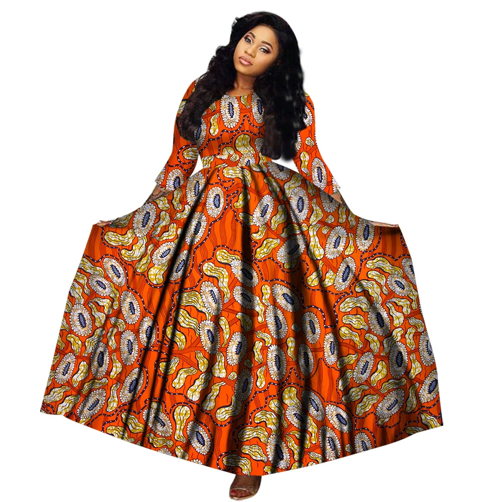Customize BintaRealWax Women Special African Slim Fit Dress Traditional Sexy Elegent Female Ankara Party Wedding Dress WY2699