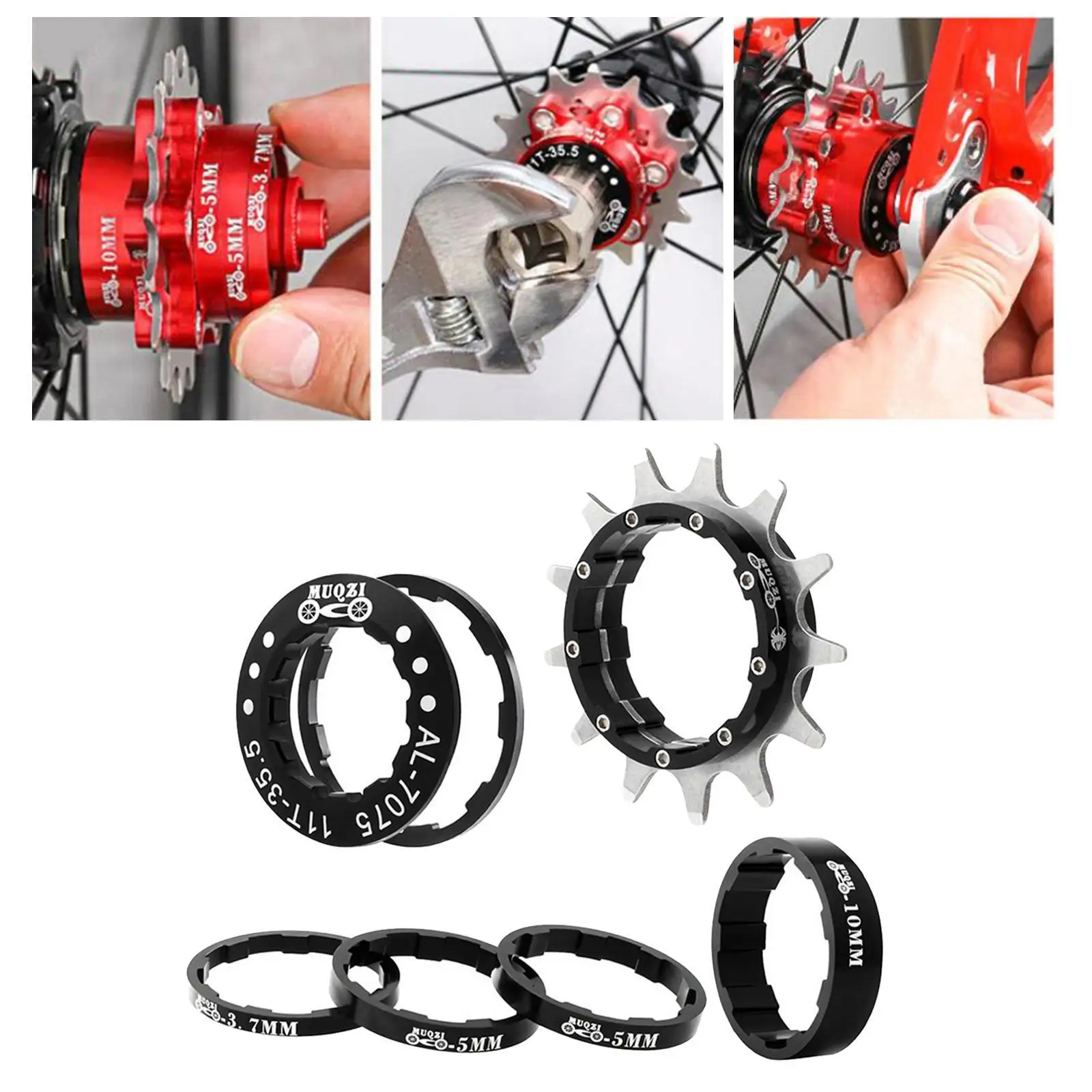 

Bike 13T Single Speed Flywheel Aluminum Alloy Conversion Kit silver