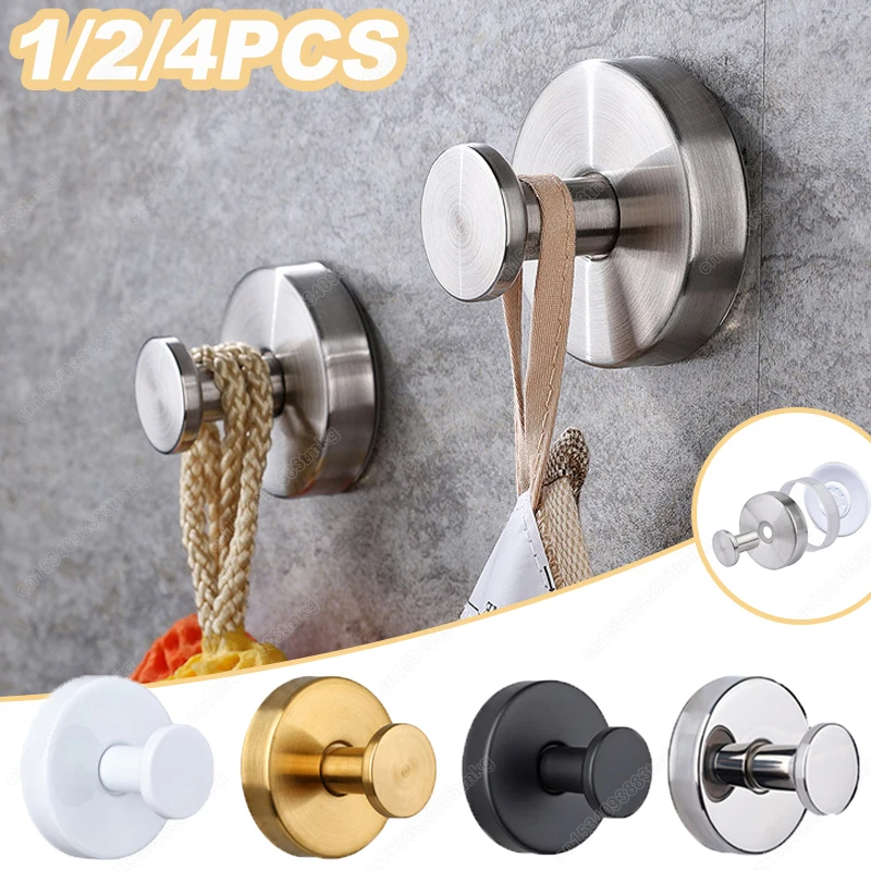 Suction Cup Hook Punch-free Waterproof Bathroom Towel Holder Reusable Strong Adsorption Hanger Kitchen Hook Bathroom Accessories