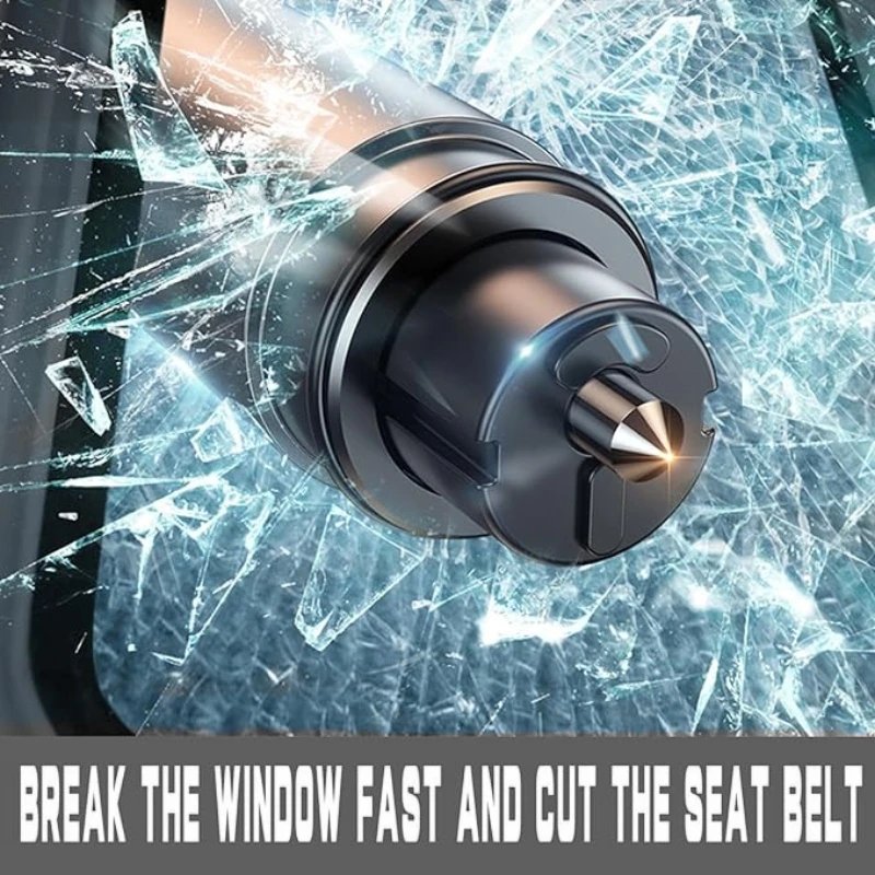 Window Breaker Seatbelt Cutter Car Gadgets Vehicle Escape Tool Safe Hammer Glass Breaker Life-Saving Emergency Artifact One Seco