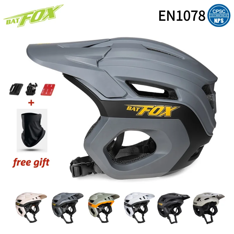 

BATFOX Mountain Cycling helmet Off-Road Downhill 3/4 Bike Helmet Men Women Protection Safety Cap Ricing Road MTB Bicycle Helmets