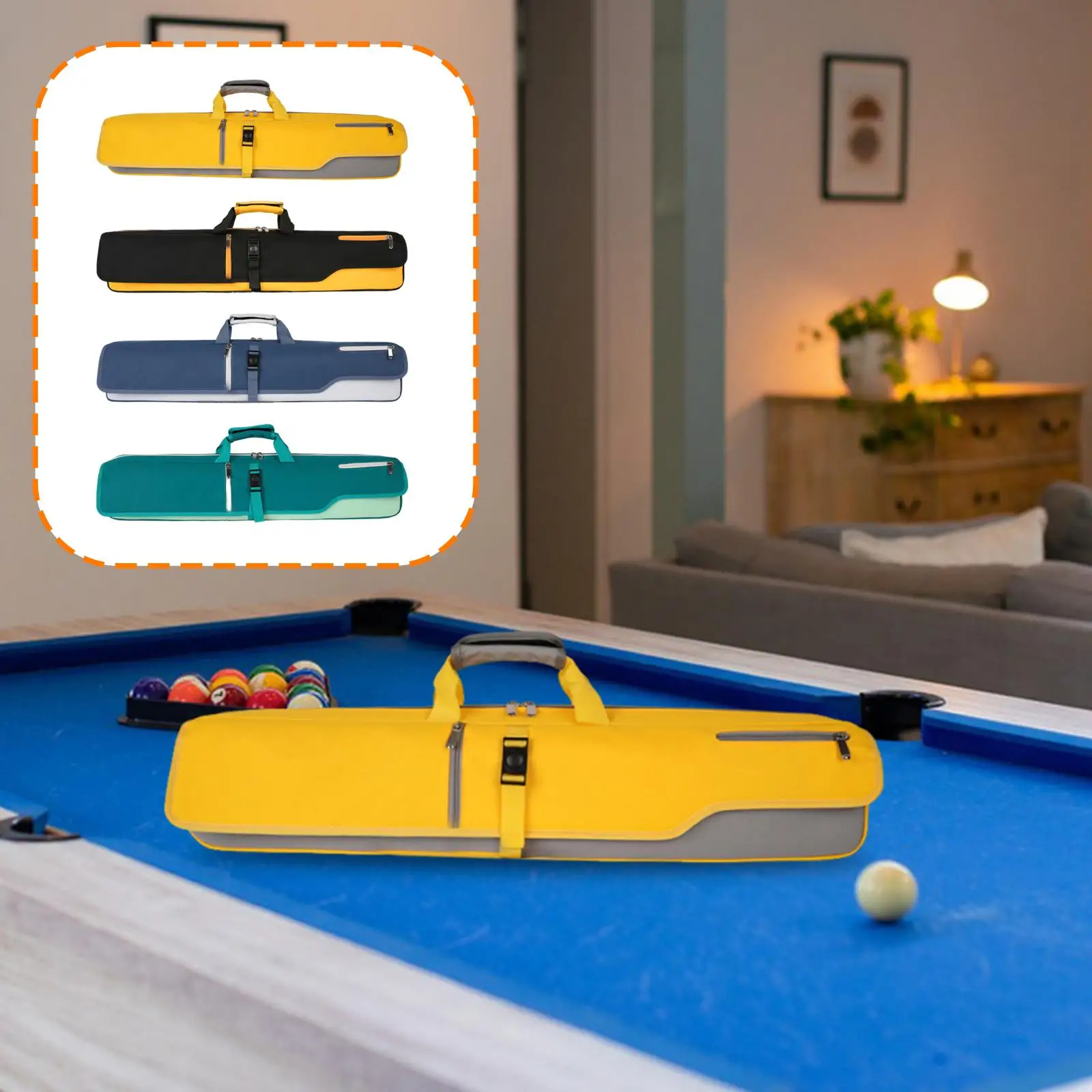 

Pool Cue Carry Bag Portable Organizer Protector Stylish Scratch Resistant Billiard Cue Bag Carrying Case Holder Protection Box