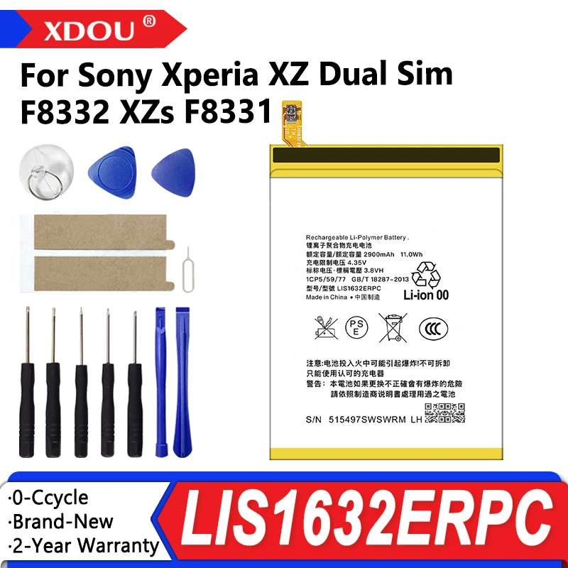 

New 2900mAh LIS1632ERPC Replacement Battery For Sony Xperia XZ Dual Sim F8332 XZs F8331 LIS1632ERPC Batteries