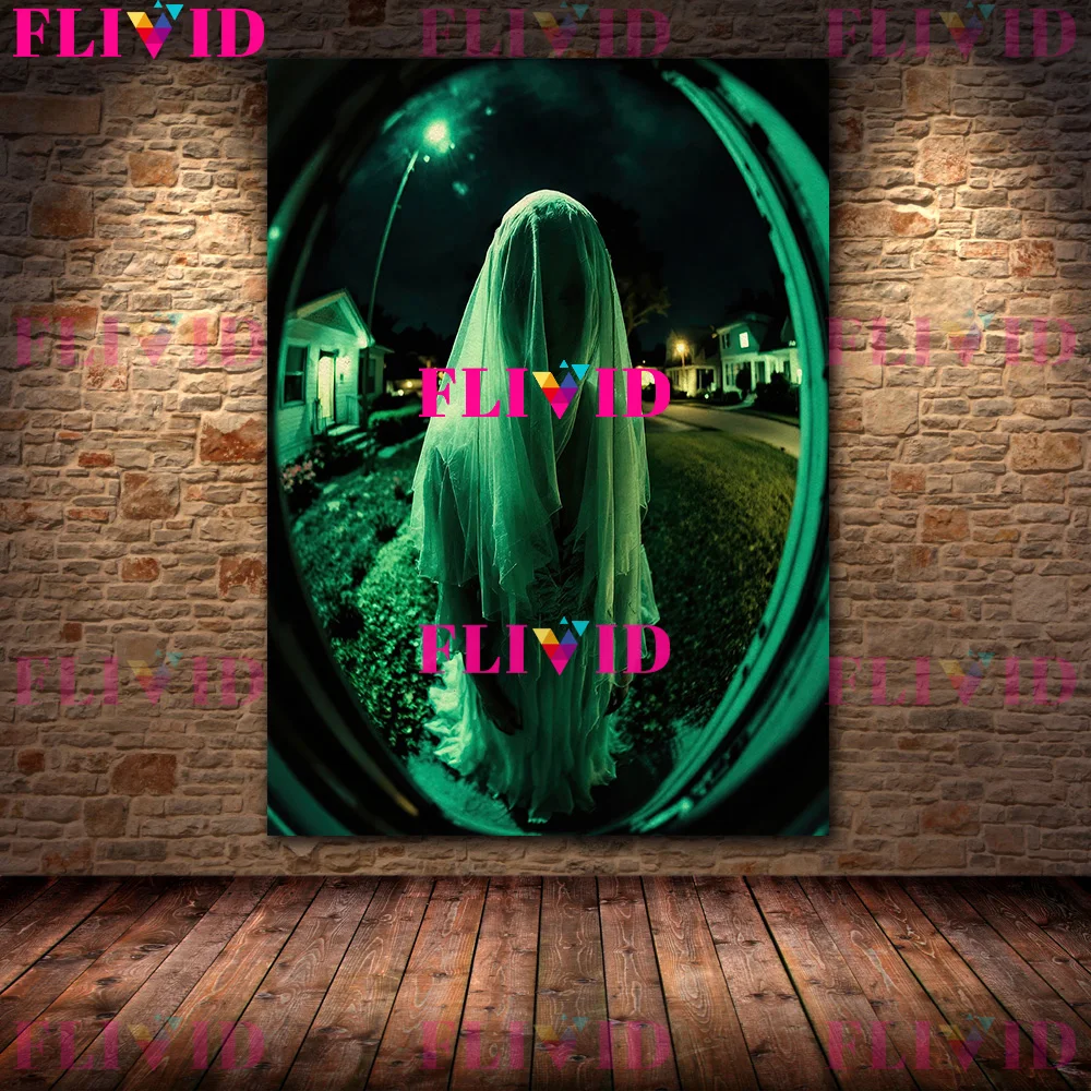 The Weirdos خارج الباب ، ملصق فني للتصوير الفوتوغرافي عتيق وطباعة ، جماليات الرعب القوطية الداكنة جدار الفن قماش طباعة ديكور