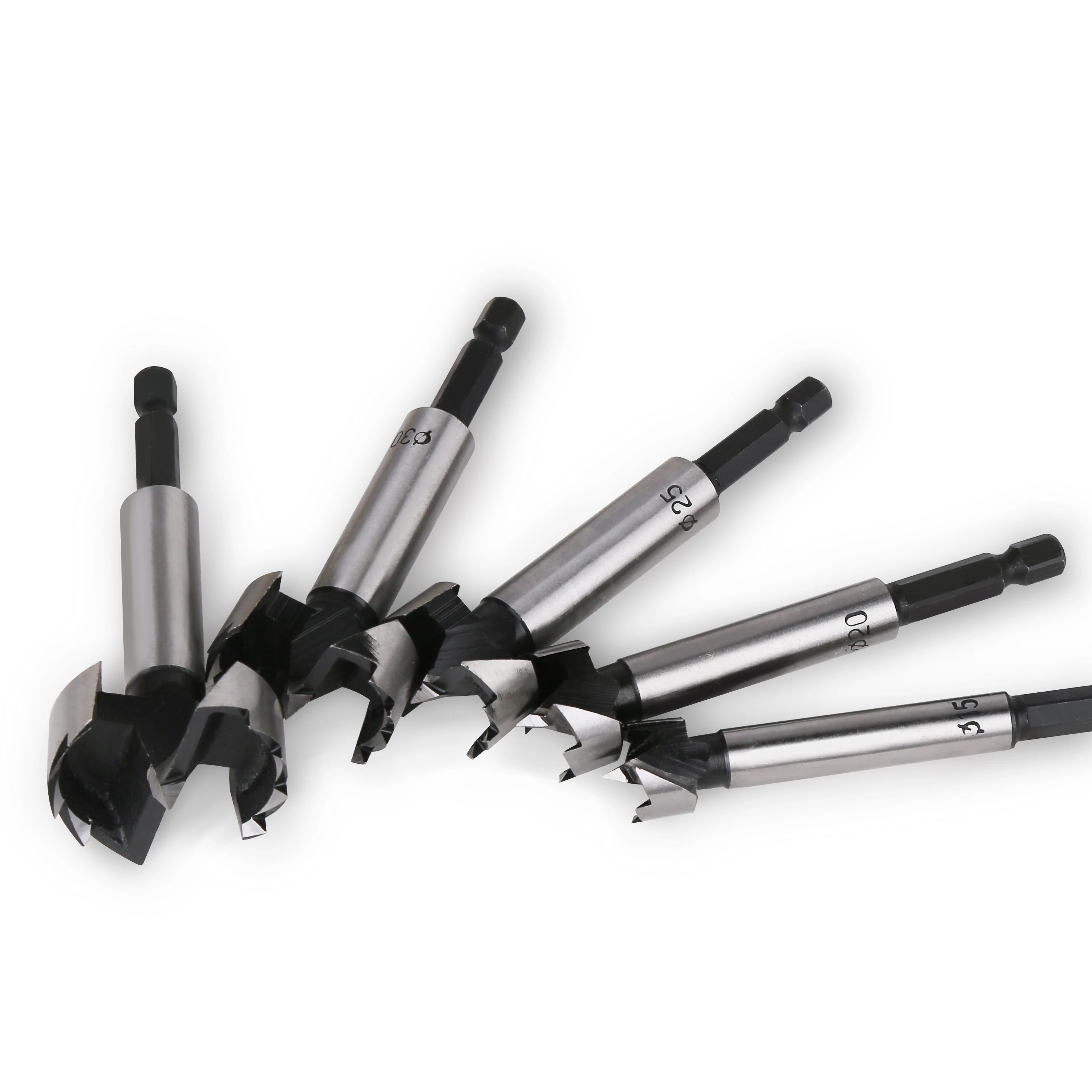 Versery 1 Stück 6-40mm Forstner Holzbearbeitungswerkzeuge Lochsäge Scharnier-Bohrer 1/4"(6,35mm) Sechskantschaft Hochkohlenstoffstahl-Schneider – Detail 10