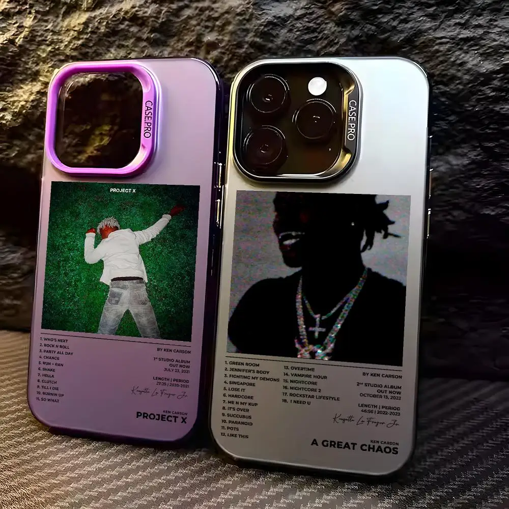 Rapper K-Ken Carson Phone Case For iPhone 18 17 16 15 14 13 12 11 Pro Max Designer Matte Laser Aurora Funda Phone Case