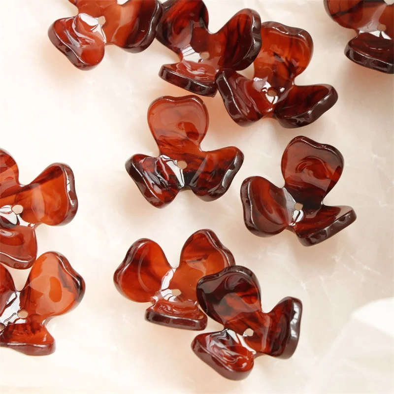 

Новое поступление, 40 шт./лот, 25 мм, цветные акриловые бусины с мультяшным принтом в форме цветов, для рукоделия, украшения одежды, аксессуары для волос