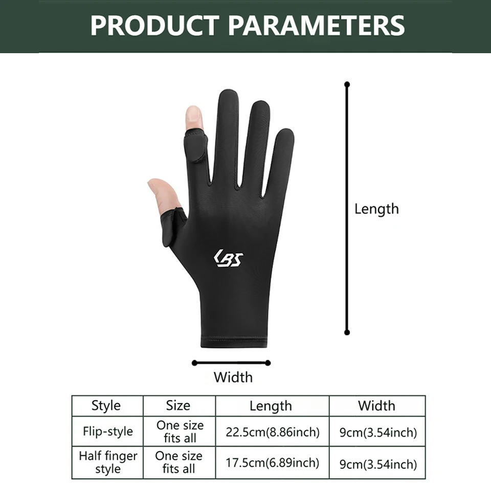 Summer Thin Sun Protection Cycling Gloves Two-Finger Flip Touchscreen Breathable Anti-Slip Driving Men Women Stretch Gloves