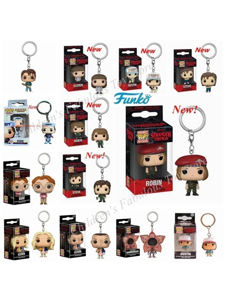 13 styles plus récent FUNKO POP porte-clés de poche Demogorgon Dustin onze Freddy Steve Robin Barb figurines jouets