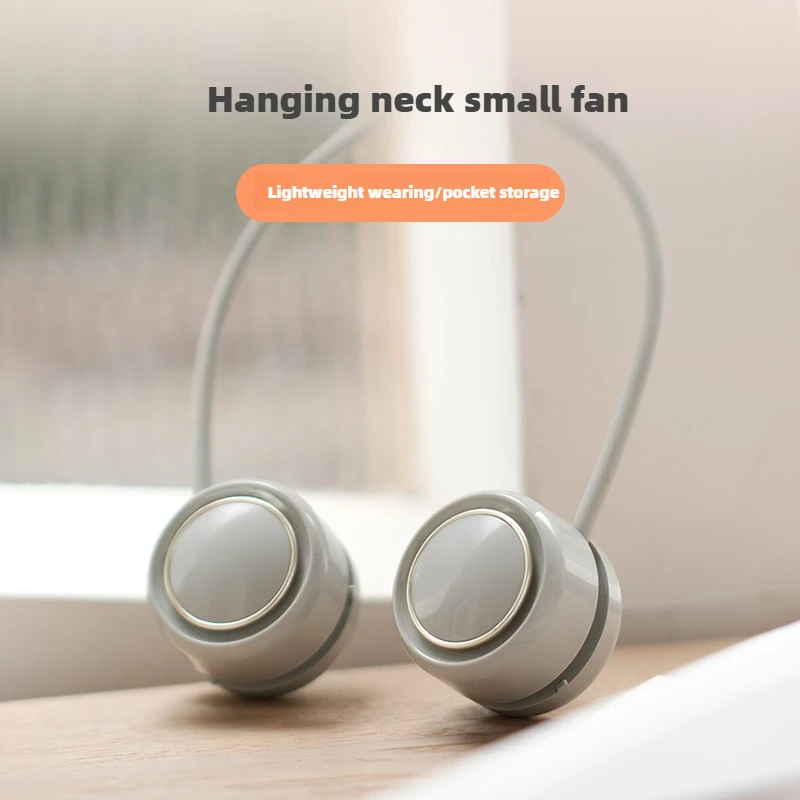 

Bladeless neck fan small usb charging cable wound storage portable neck electric small fan outdoor