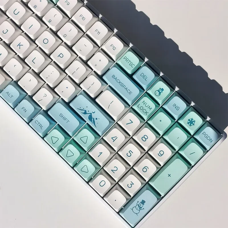 Ice crystal snow mountain theme XDA height keycap hot sublimation PBT special box, suitable for most mechanical keyboards